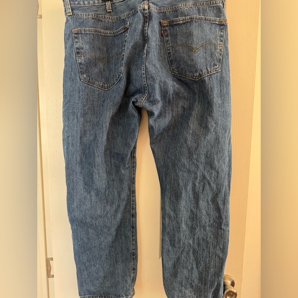 Levi's 501 Red Tag Button Up Fly Classic Blue Denim Jean 40 x 29 - Picture 6 of 9